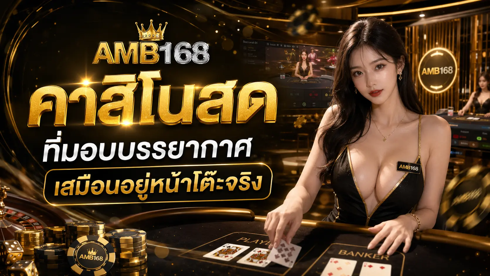 คาสิโนสดที่มอบบรรยากาศเสมือนอยู่หน้าโต๊ะจริง